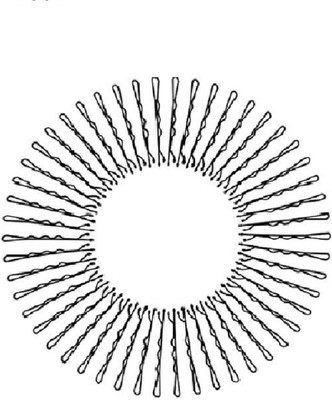 

FOK Set Of 50 Pcs (7 cm) Of Curve Bob Bobby HairPins,Hair grip clip, Hair Accessories for Girls & Women - Black Hair Pin(Black)