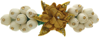 

Anuradha Art Jewellery Designer Back Pin Back Pin(Gold, White)