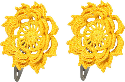 

LA Riyo Crochet Handmade Clip 370 Hair Clip(Yellow)