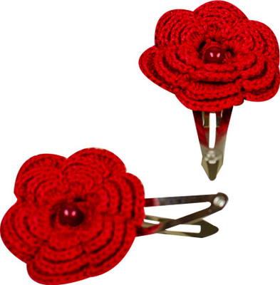 

LA Riyo Crochet Handmade Clip 1192 Hair Clip(Red)