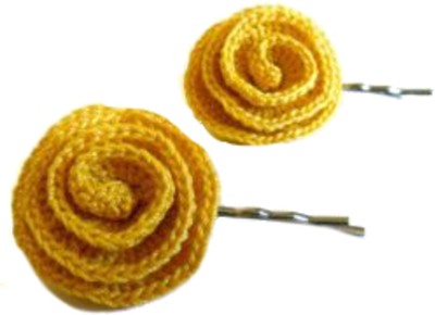 

LA Riyo Crochet Handmade Clip 1240 Hair Clip(Yellow)