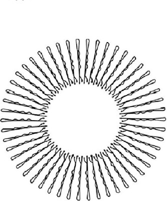 

FOK Set Of 50 Pcs (6 cm) Of Curve Bob Bobby Hair Pins,Hair grip or clip, Hair Accessories for Girls & Womens - Black Hair Pin(Black)