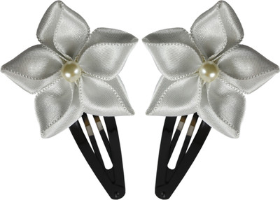 

Threads N Ribbons Ribbon Flower Tic Tac Clip(White)