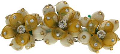 

Anuradha Art Jewellery Designer Back Pin Back Pin(Gold, White)