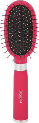 

Franck Provost (France) Detangling Travel Metal Bristle Hair Brush for Thick Hair - (Wine Red)
