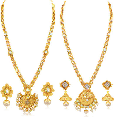 Sukkhi Alloy Gold-plated Gold Jewellery Set(Pack of 1)