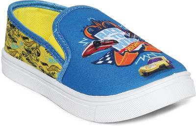 Hot Wheels Boys Slip on Sneakers(Blue)