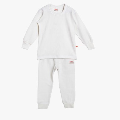 VIMAL JONNEY Top - Pyjama Set For Girls(White, Pack of 2)
