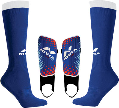 Nivia Combo of Speedy Shinguard(M) & Soccer Stocking (M) Football Kit