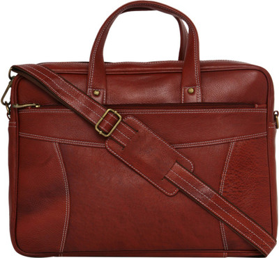 

Leatherworld 15 inch Laptop Messenger Bag(Tan)