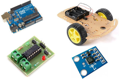 

SunRobotics ARDUINO UNO R3 COMPATIBLE ACCELEROMETER CONTROLLED ROBOT DIY KIT(Multicolor)
