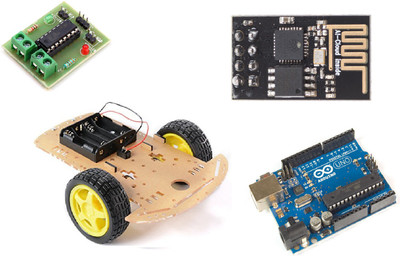 

SunRobotics ARDUINO UNO R3 COMPATIBLE ESP8266 WIFI CONTROLLED ROBOT DIY KIT(Multicolor)