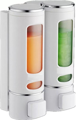 

Kitsch White ABS Plastic Wall Mountable TWIN 450 ml Soap Dispenser(White)