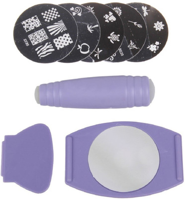 

ELEGANTSHOPPING Stamping Nail Art Kit Combo (Random Design)(Molticolor)