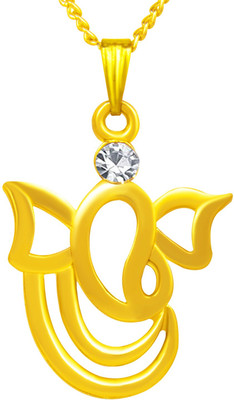 Om Jewells Gold-plated Crystal Alloy Pendant
