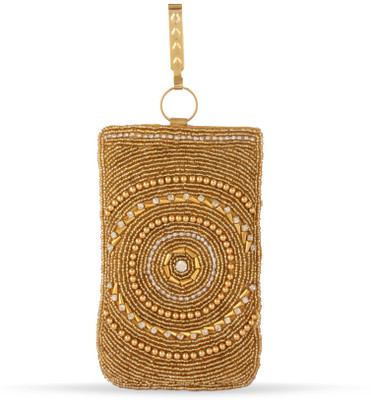 

LadyBugBag Rich Look Diamond Beaded Golden Waist Clip Mobile Pouch-LBB10364 Mobile Pouch(Gold)