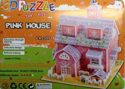 

Crete 3D Puzzle Pink House(32 Pieces)