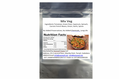 

aaswad Dehydrated Mix Veg , Veg Kurma . Packing of 5 each packet having 90