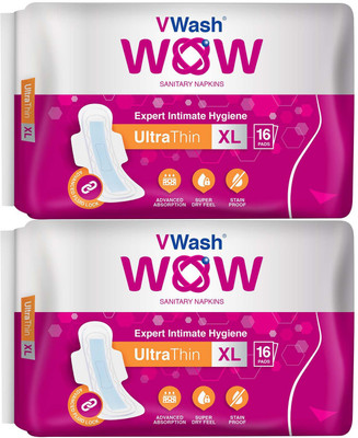 

VWash Wow Ultrathin Sanitary Pad(Pack of 32)