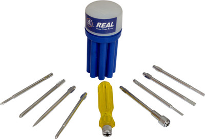 

REALstf Long Handle Screwdriver Set(Pack of 8), Blue