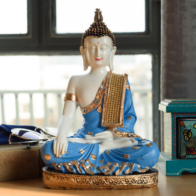 81% OFF on eCraftIndia Meditating Lord Buddha - Blue Decorative Showpiece - 27.94 cm(Polyresin, Blue, White) 81% OFF on eCraftIndia Meditating Lord Buddha - Blue Decorative Showpiece - 27.94 cm(Polyresin, Blue, White)