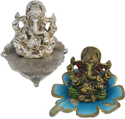 78% OFF on eCraftIndia Set of 2 Lord Ganesha Statues Decorative Showpiece - 7.62 cm(Aluminium, Multicolor) 78% OFF on eCraftIndia Set of 2 Lord Ganesha Statues Decorative Showpiece - 7.62 cm(Aluminium, Multicolor)