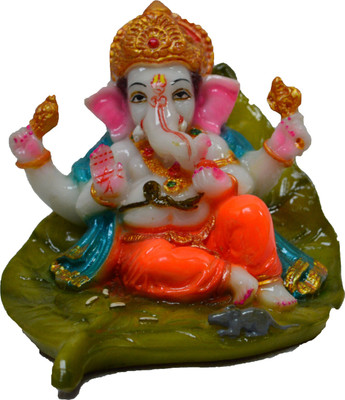 78% OFF on eCraftIndia Lord Ganesha resting on Green Leaf Decorative Showpiece - 7.62 cm(Polyresin, Multicolor) 78% OFF on eCraftIndia Lord Ganesha resting on Green Leaf Decorative Showpiece - 7.62 cm(Polyresin, Multicolor)