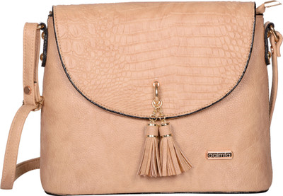 

aaimfa Women Casual Beige PU Sling Bag