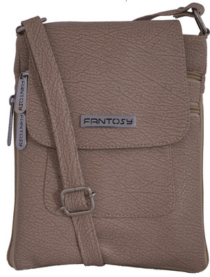 

Fantosy Women Casual Beige PU Sling Bag