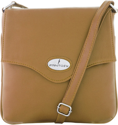 

Fantosy Women Casual Beige Leatherette Sling Bag
