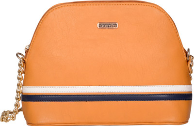 

aaimfa Women Casual Yellow PU Sling Bag