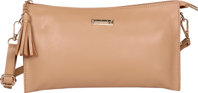 aaimfa Women Casual Beige PU Sling Bag