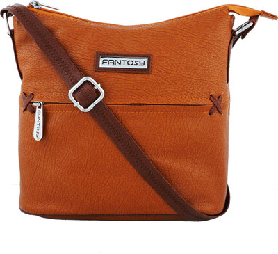 

Fantosy Women Casual Tan PU Sling Bag