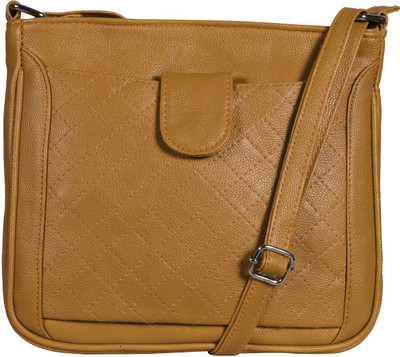 

Fantosy Women Casual Tan Leatherette Sling Bag