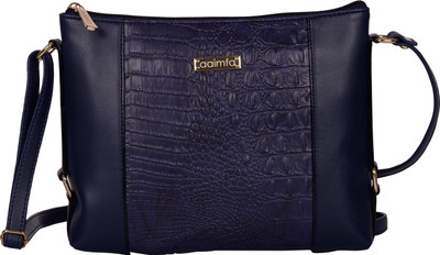 

aaimfa Women Casual Blue PU Sling Bag