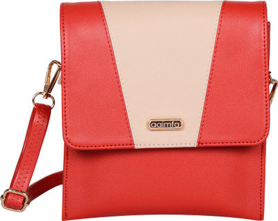 

aaimfa Women Casual Red PU Sling Bag