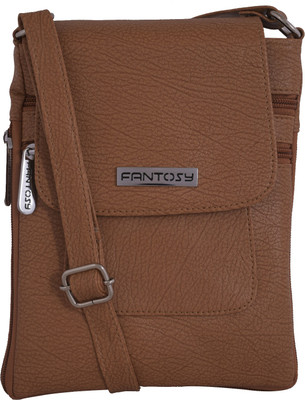 

Fantosy Women Casual Tan PU Sling Bag