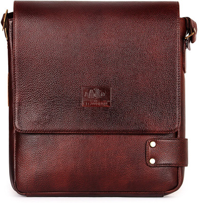 

The Clownfish Men & Women Maroon Genuine Leather Sling Bag