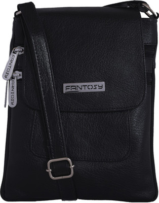 

Fantosy Women Casual Black PU Sling Bag