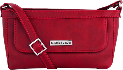 

Fantosy Women Evening/Party Maroon Leatherette Sling Bag