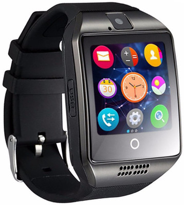 

BERRIN Bluetooth Smart Watch Touch Screen Q18 Smartwatch with Camera SIM TF Card Slot Pedometer Sleep Monitor Black Smartwatch(Black Strap Free Size)