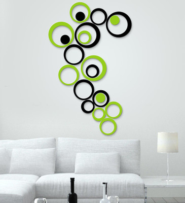 

SCOTLON  HOOP_3D Wall Sticker(Pack of 10, Black