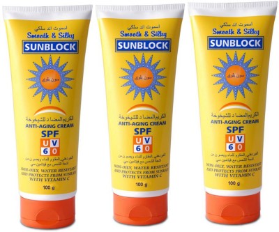 Soft Touch Sunscreen - SPF 60 PA++++ SUNBLOCK ANTI AGING CREAM WITH SUNSCREEN LOTION WITH PRE BATHING FUNCTION(100 g)