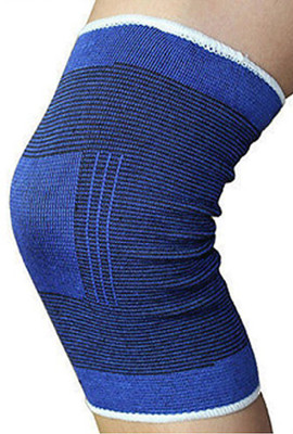

One Point Collections 2PCS Elastic Elbow Support Brace Sports Protector Blue Knee Support (Free Size, Blue)