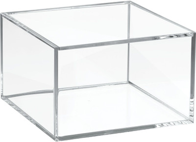 

Interdesign Clarity Box 6" x 6" x 4" Makeup Vanity Box(Clear)