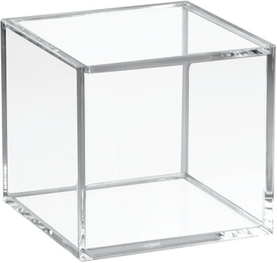 

Interdesign Clarity Box 4" x 4" x 4" Makeup Vanity Box(Clear)