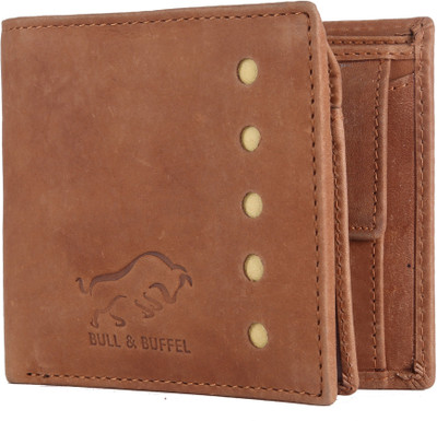 

BULL & BUFFEL Men Tan Genuine Leather Wallet(6 Card Slots), Tan -02