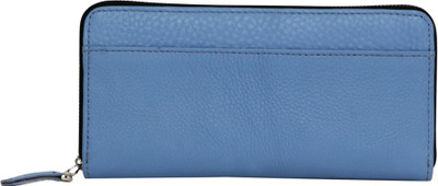 

Leather World Girls Blue Genuine Leather Wallet(8 Card Slots), Ice blue