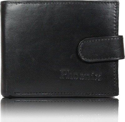 

Phoenix Men Black Genuine Leather Wallet(9 Card Slots)