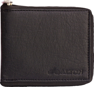 

alton Men Black Genuine Leather Wallet(9 Card Slots)